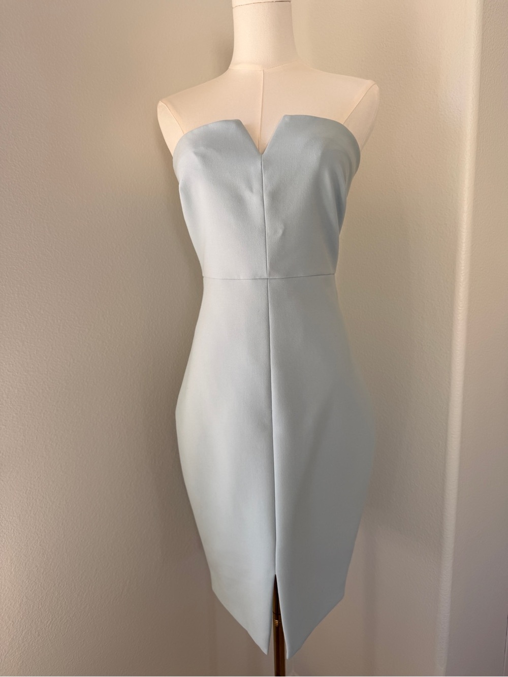 Elizabeth and James Strapless Light Blue Sheath Dress